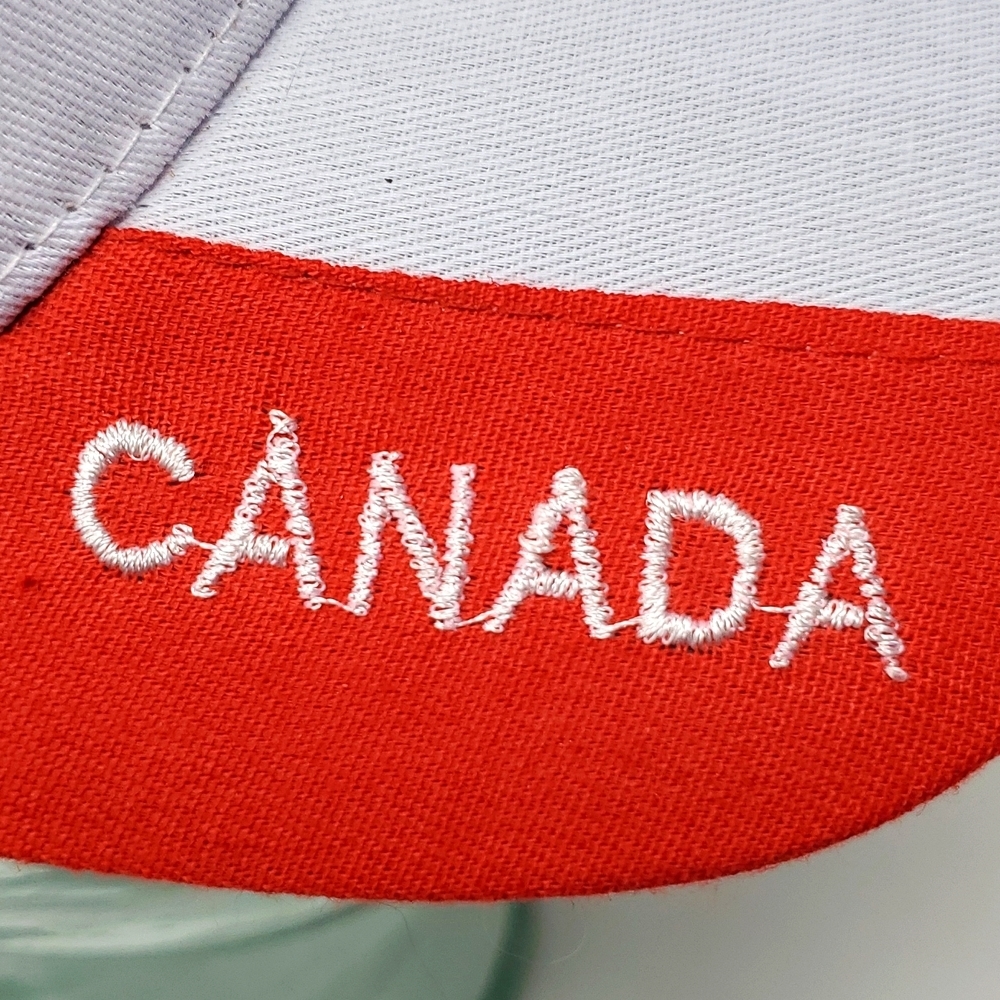 CANADA BASEBALL CAP TRUCKER HAT ADJUSTABLE BLACK WHITE RED - Picture 6 of 7